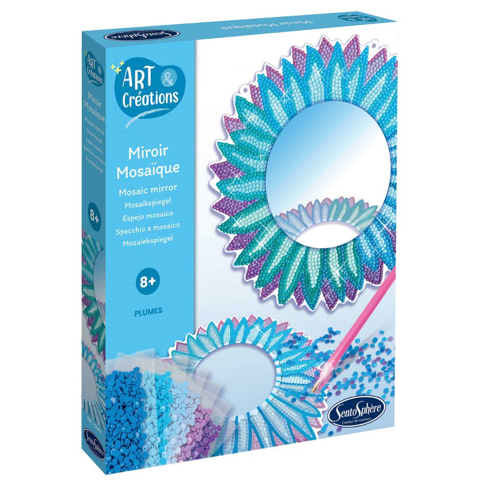 Sentosphere Mirror Mosaic Art - Feathers