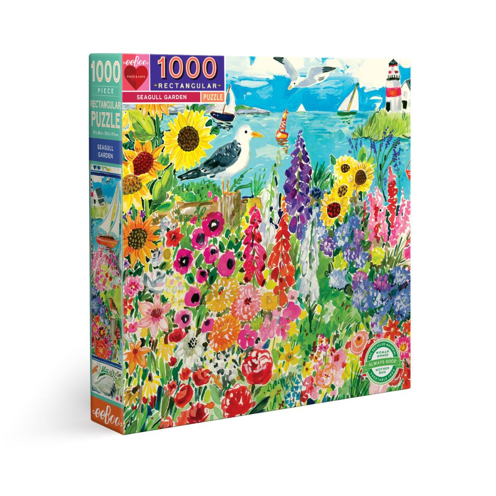 eeBoo 1000 Piece Rectangular Jigsaw Puzzle - Seagull Garden