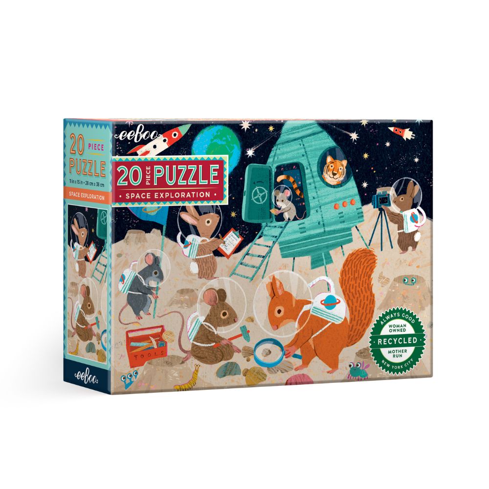eeBoo 20 Piece Jigsaw Puzzle - Space Exploration