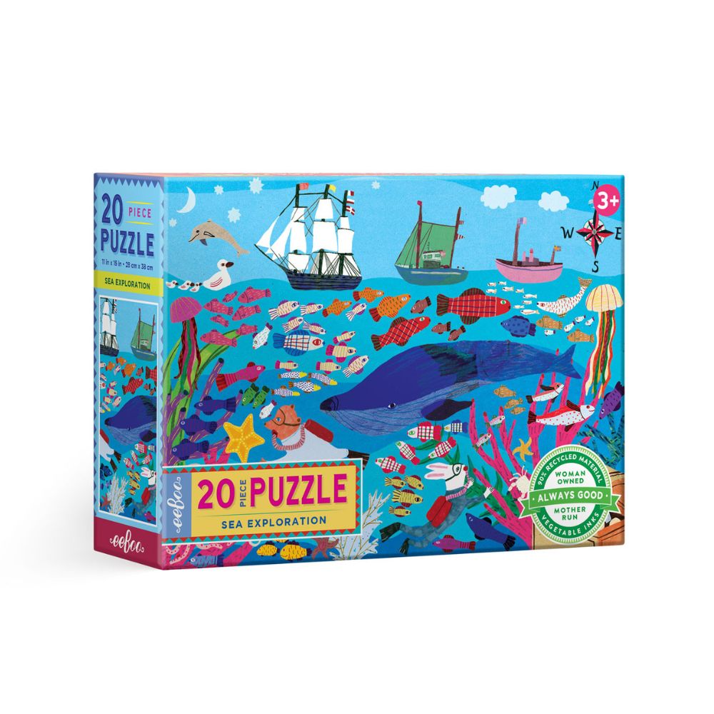 eeBoo 20 Piece Jigsaw Puzzle - Sea Exploration
