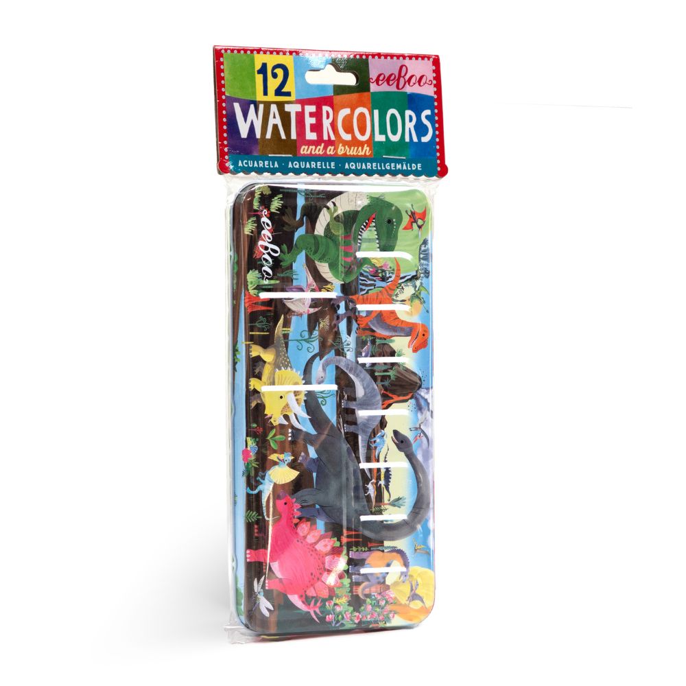 eeBoo Watercolours in a Tin - Dinosaur