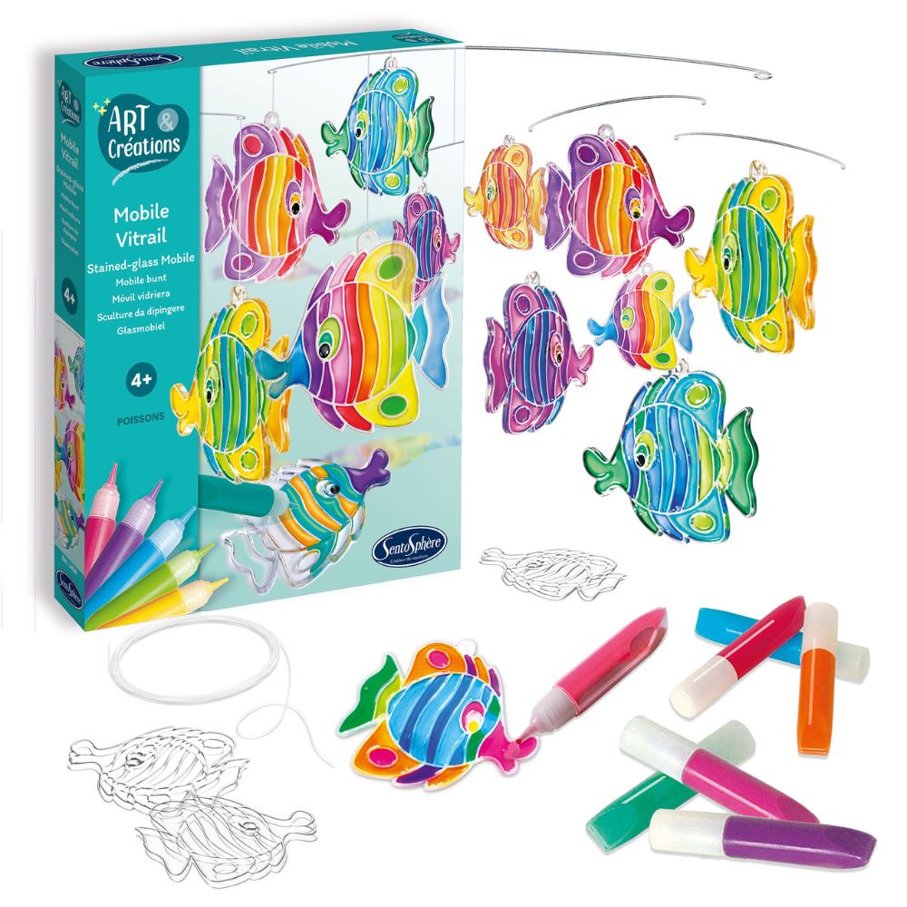 Sentosphère Stained Glass Fish Mobile