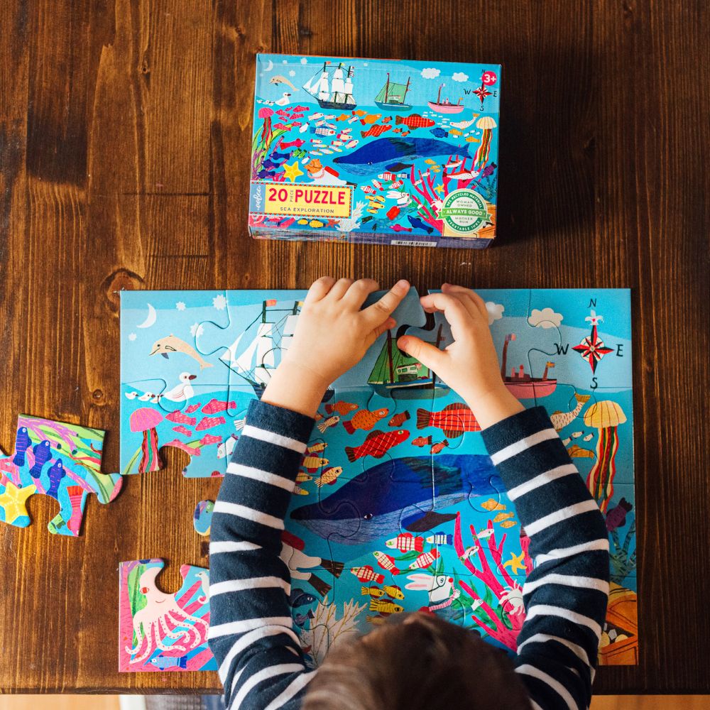 eeBoo 20 Piece Jigsaw Puzzle - Sea Exploration
