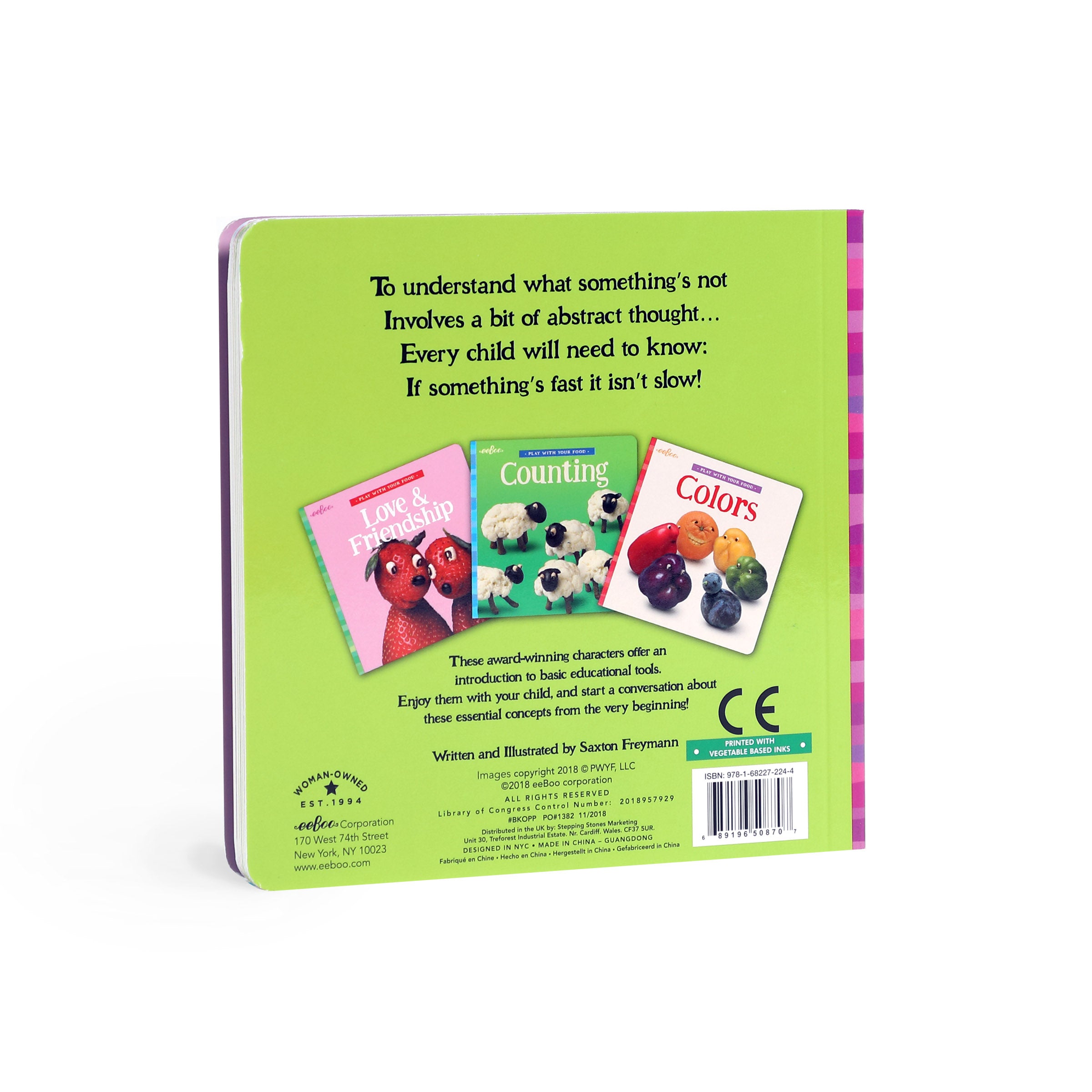 eeBoo Opposites - Play With Your Food Board Book image 1