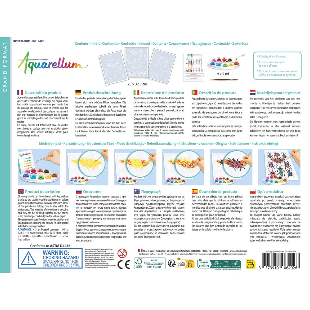 Painting Kits for Kids - Aquarellum Insectarium - Large