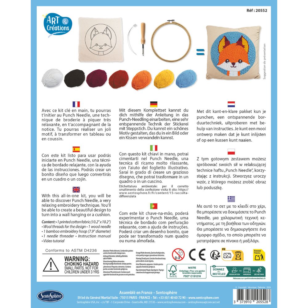 Sentosphere Punch Needle Craft Kit - Renard
