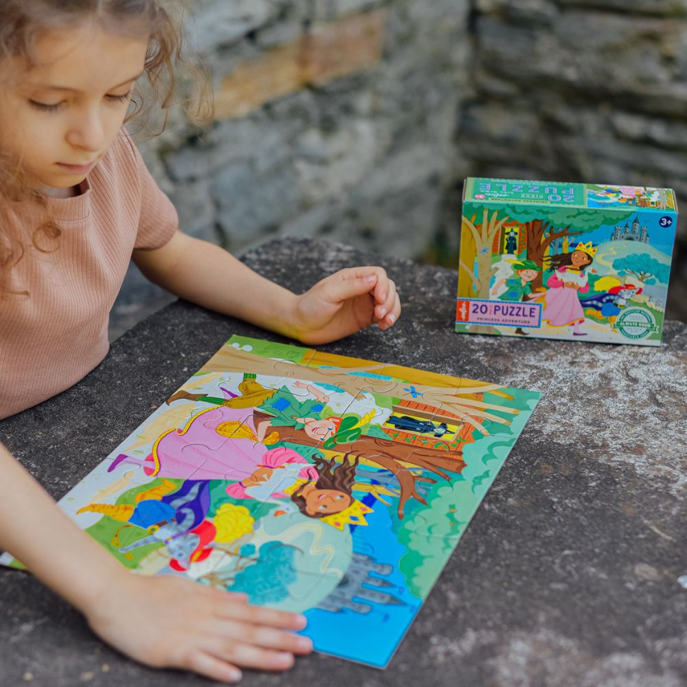eeBoo 20 Piece Jigsaw Puzzle - Princess Adventure