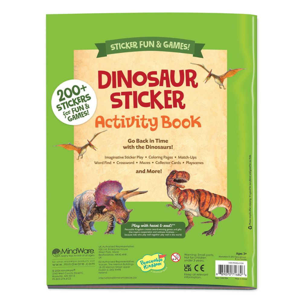 Sticker Activity Book - Dinosaur by Peaceable Kingdom image 5