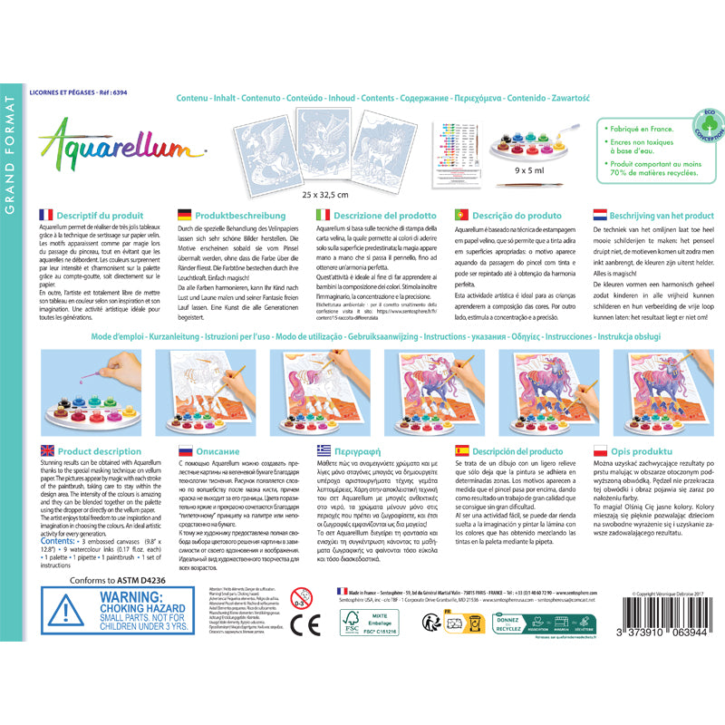Aquarellum Unicorns & Pegasus - Painting by Numbers Kit
