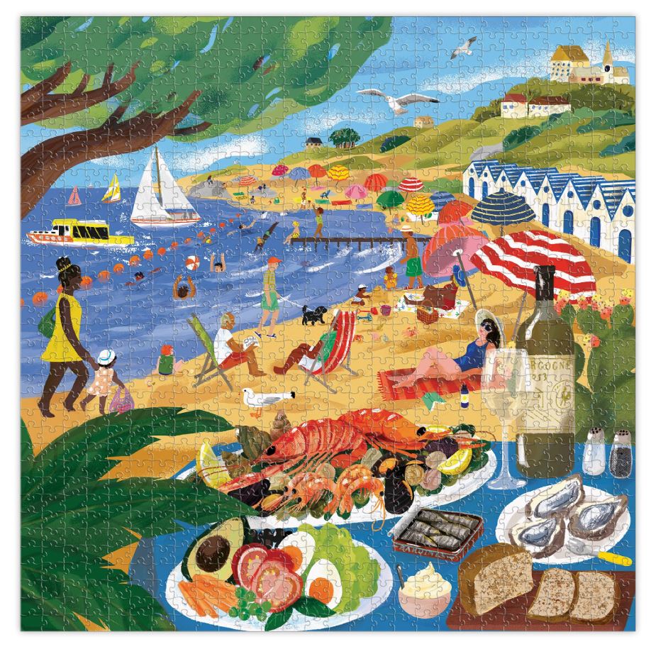 eeBoo 1000 Piece Jigsaw Puzzle - Beach Umbrellas image 1