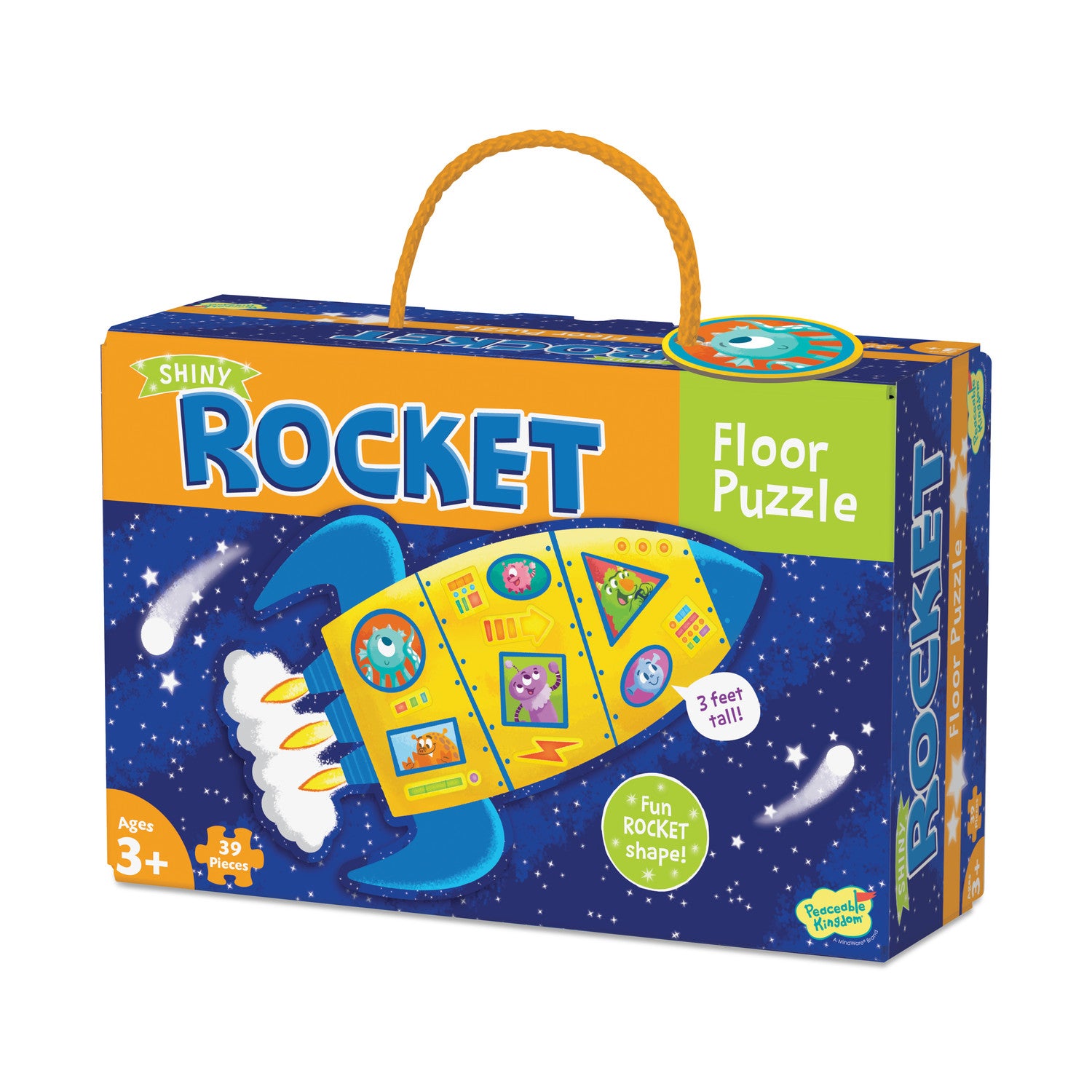 Floor Puzzle - Peaceable Kingdom Shimmery Rocket image 0
