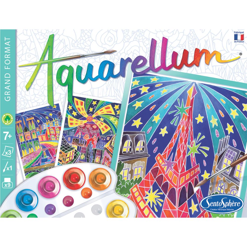Aquarellum Paris by Night - Painting by Numbers Kit