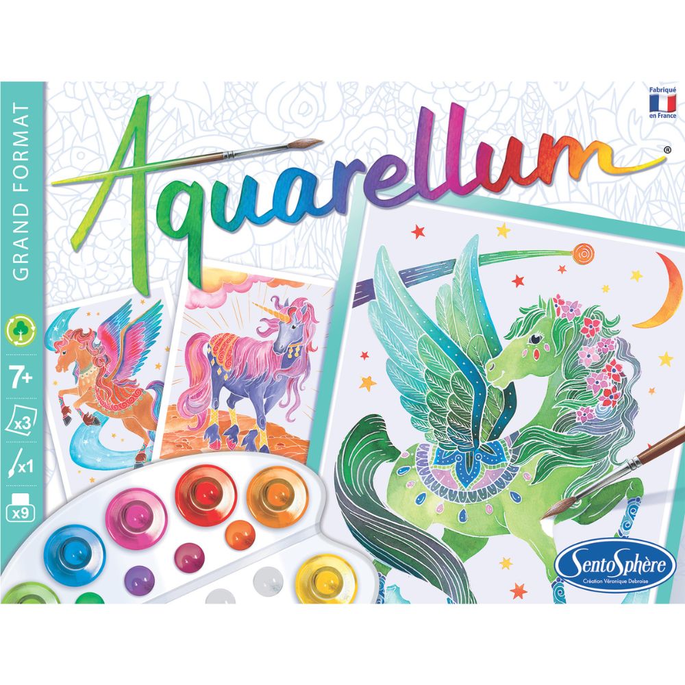 Aquarellum Unicorns & Pegasus - Painting by Numbers Kit