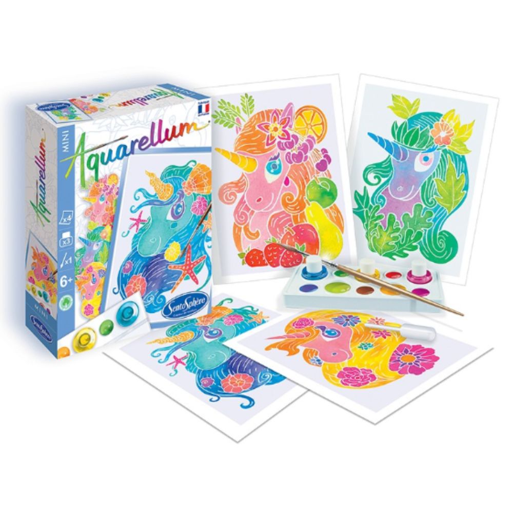 Aquarellum Mini Unicorns Painting Set for Kids