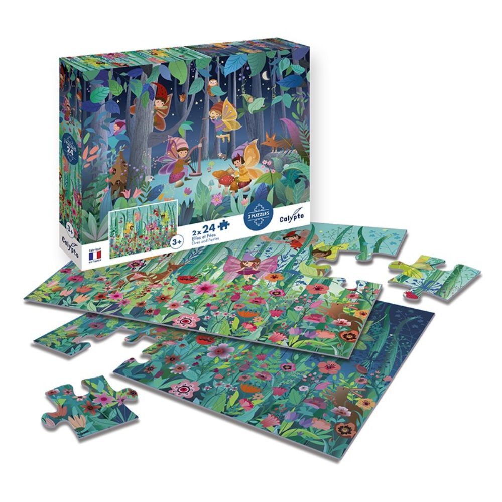 Calypto Jigsaw Puzzle - Elves and Fairies 2 x 24 pieces