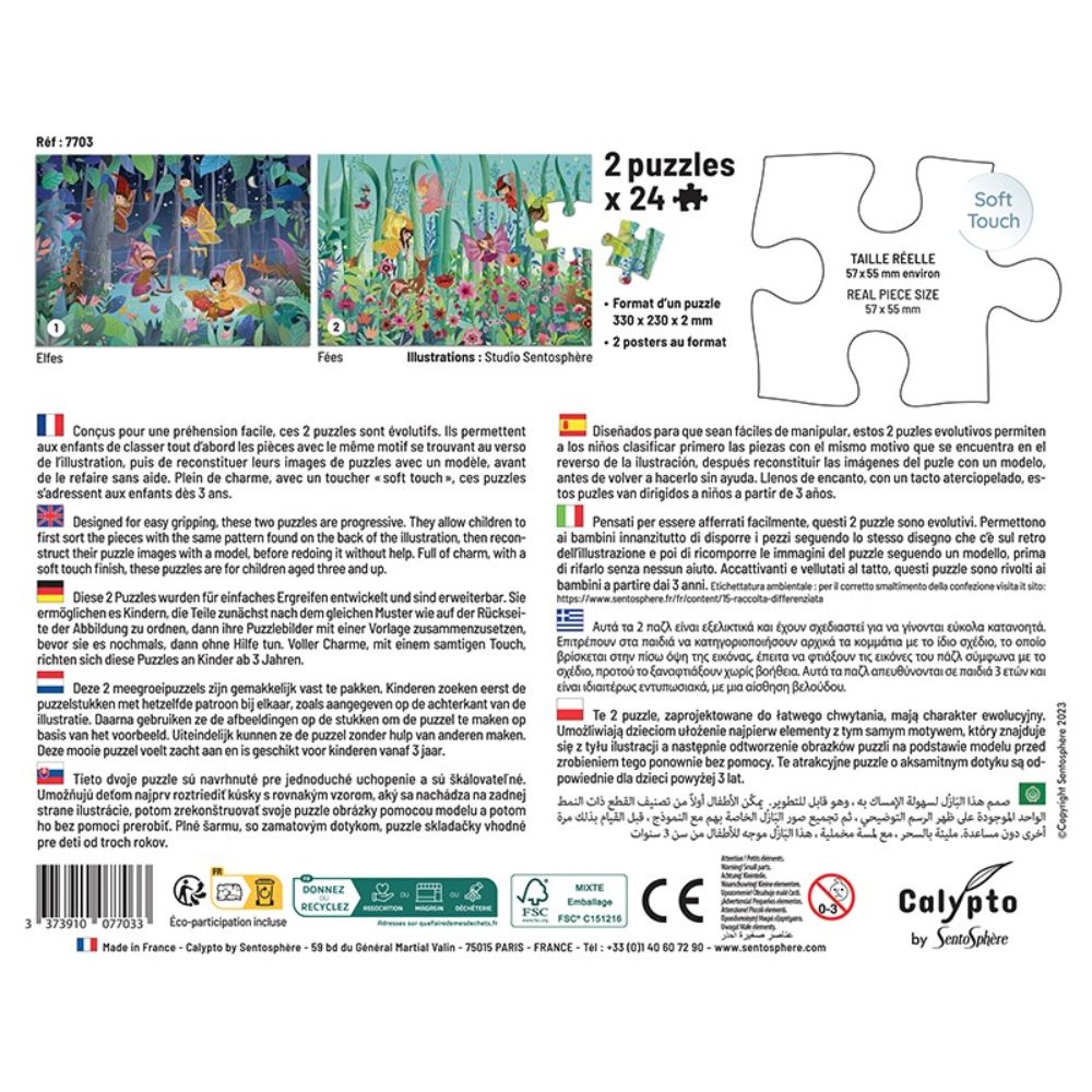 Calypto Jigsaw Puzzle - Elves and Fairies 2 x 24 pieces