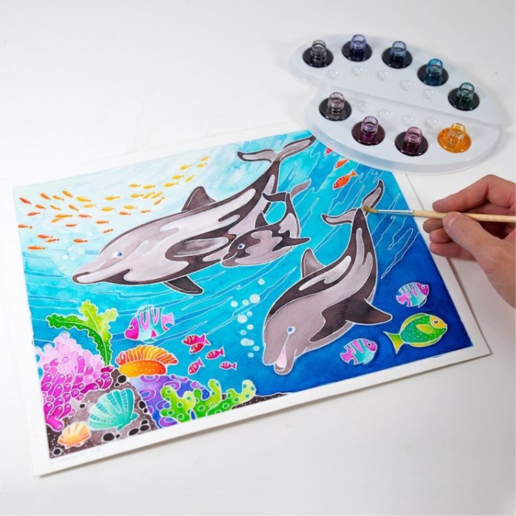 Aquarellum Dolphins - Paint by Numbers Kit
