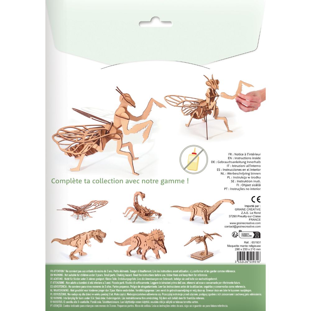 Graine Creative 3D Model - Praying Mantis (27 pcs)