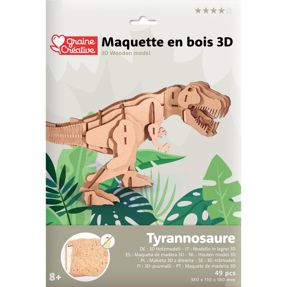 Graine Creative 3D Model - T Rex (49 pcs)