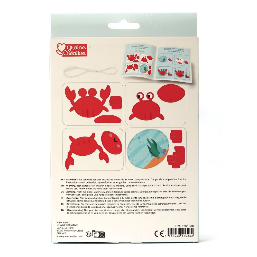 Graine Creative 3D Wall Decoration - Crab