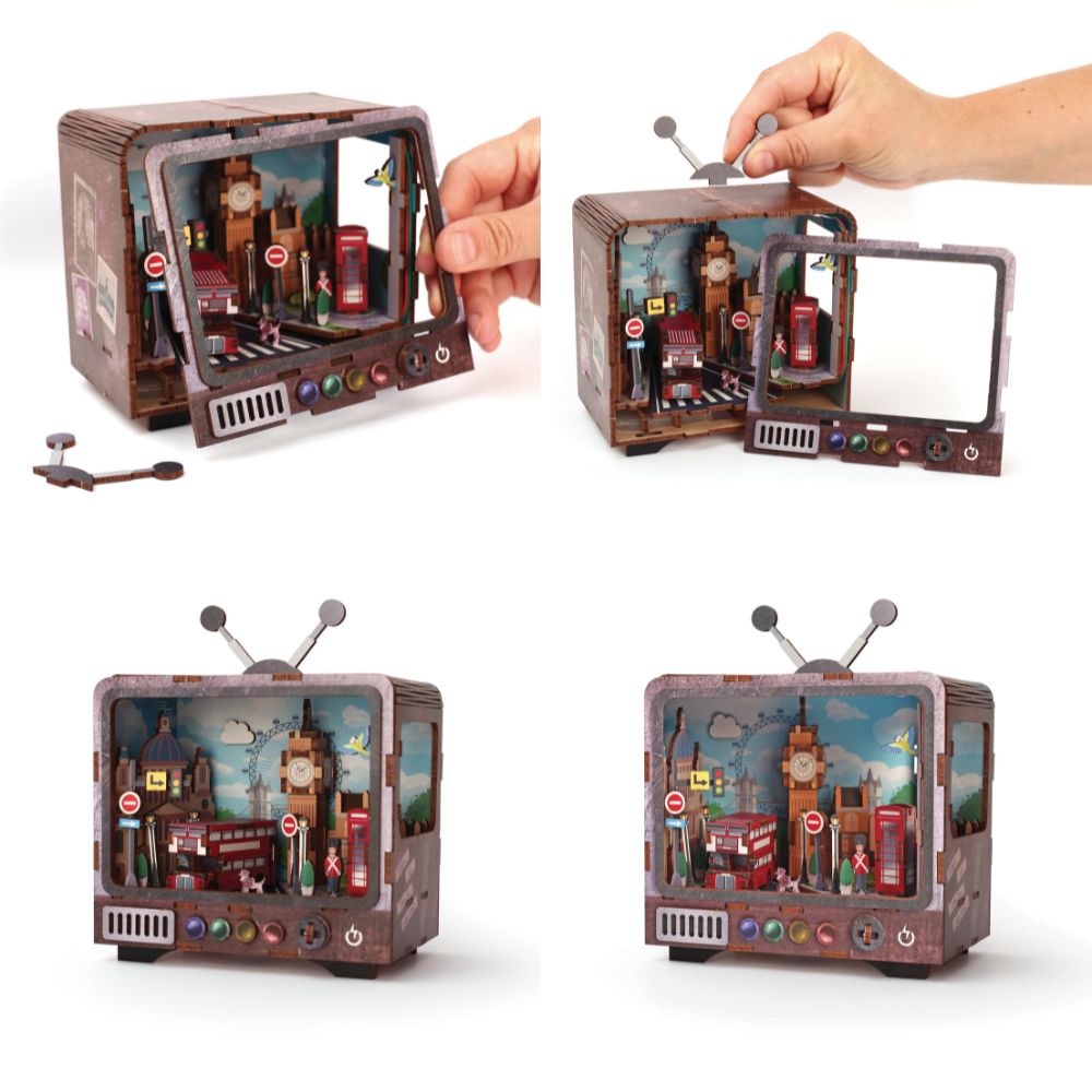 Graine Creative 3D Wooden TV Model - London