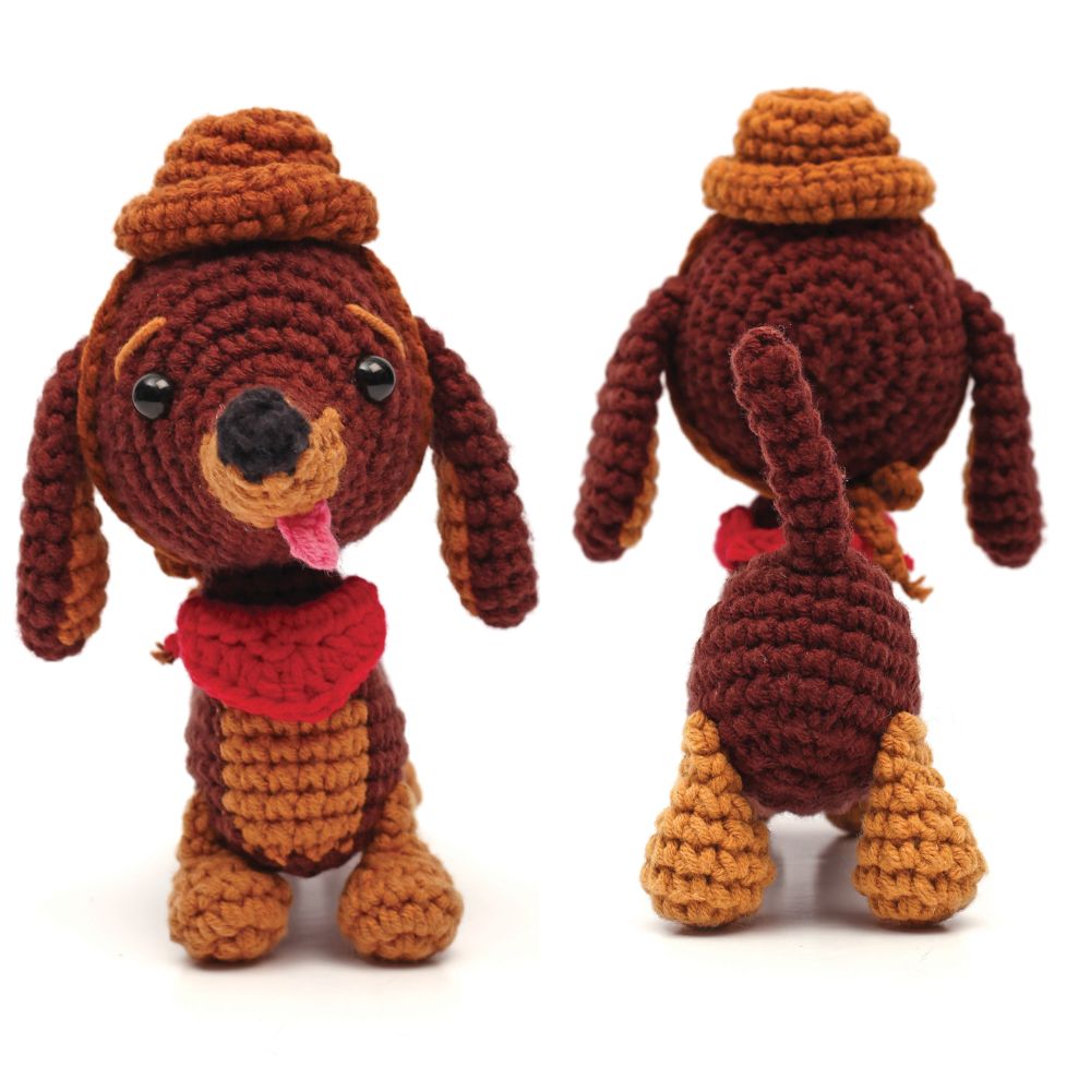 Graine Creative Amigurumi Crochet Kit – Dachshund 180mm