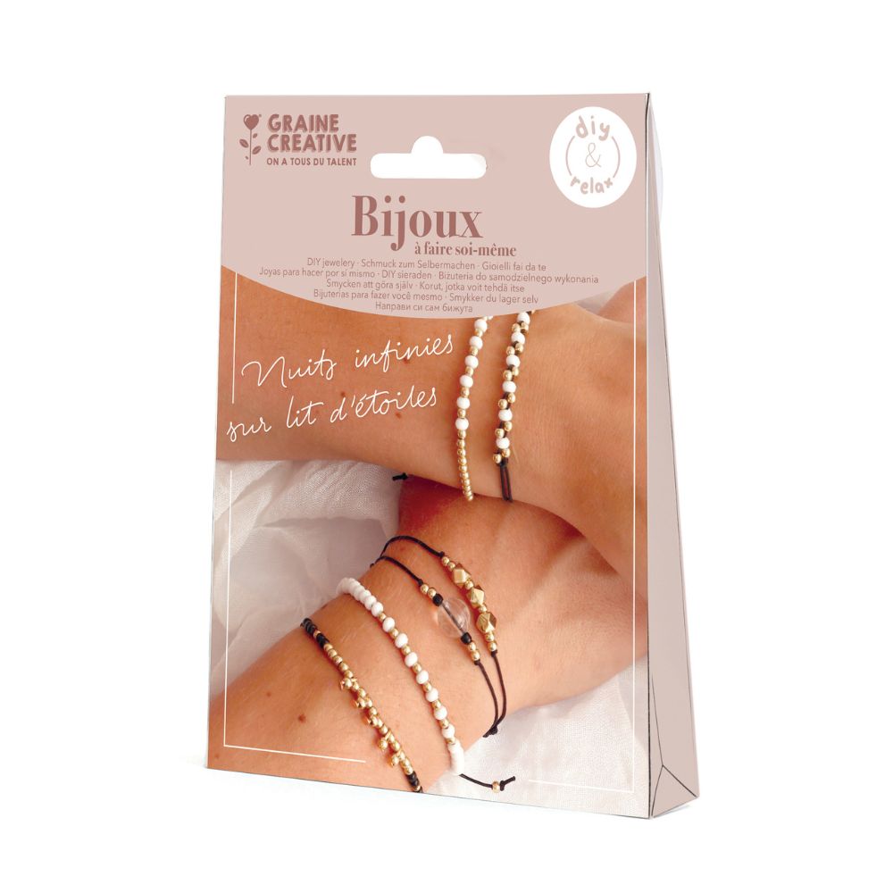 Graine Creative Make Your Own Bracelets Kit - Gold and Black