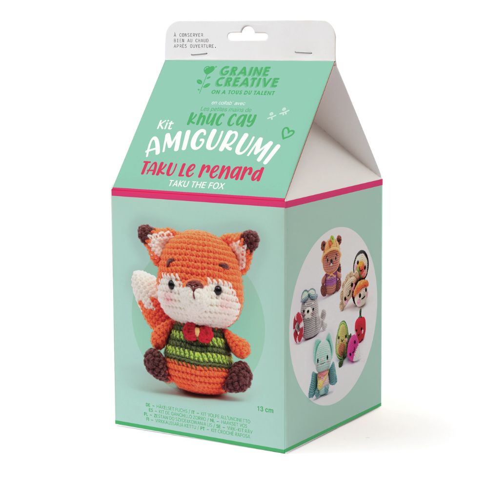 Graine Creative Amigurumi Crochet Kit – Fox 130mm