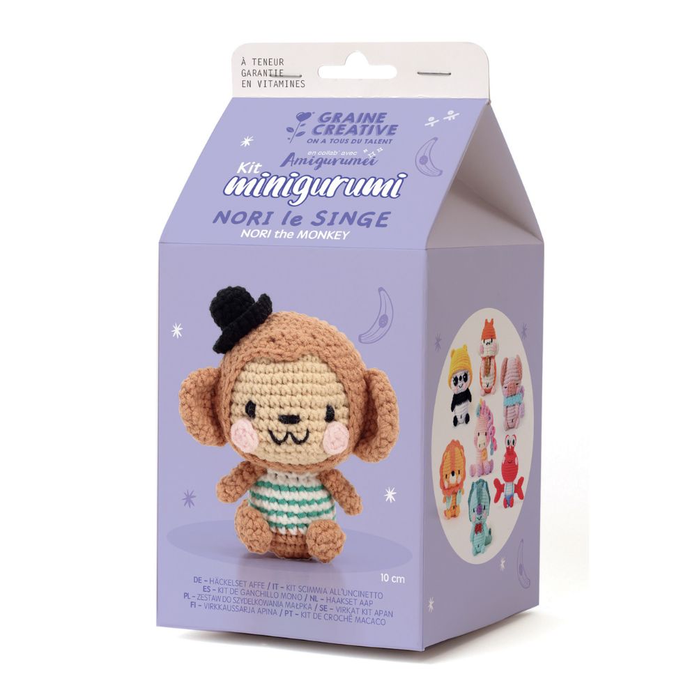 Graine Creative Monkey Mini Amigurumi Kit 100mm