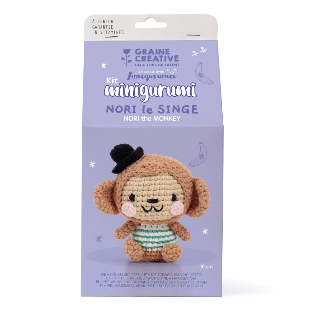 Graine Creative Monkey Mini Amigurumi Kit 100mm