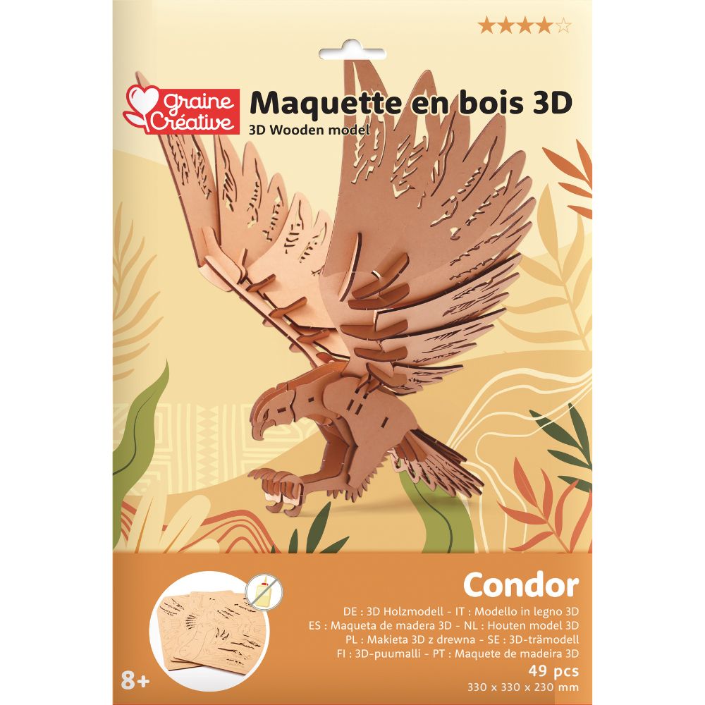 Graine Creative Wooden 3D Model - Condor