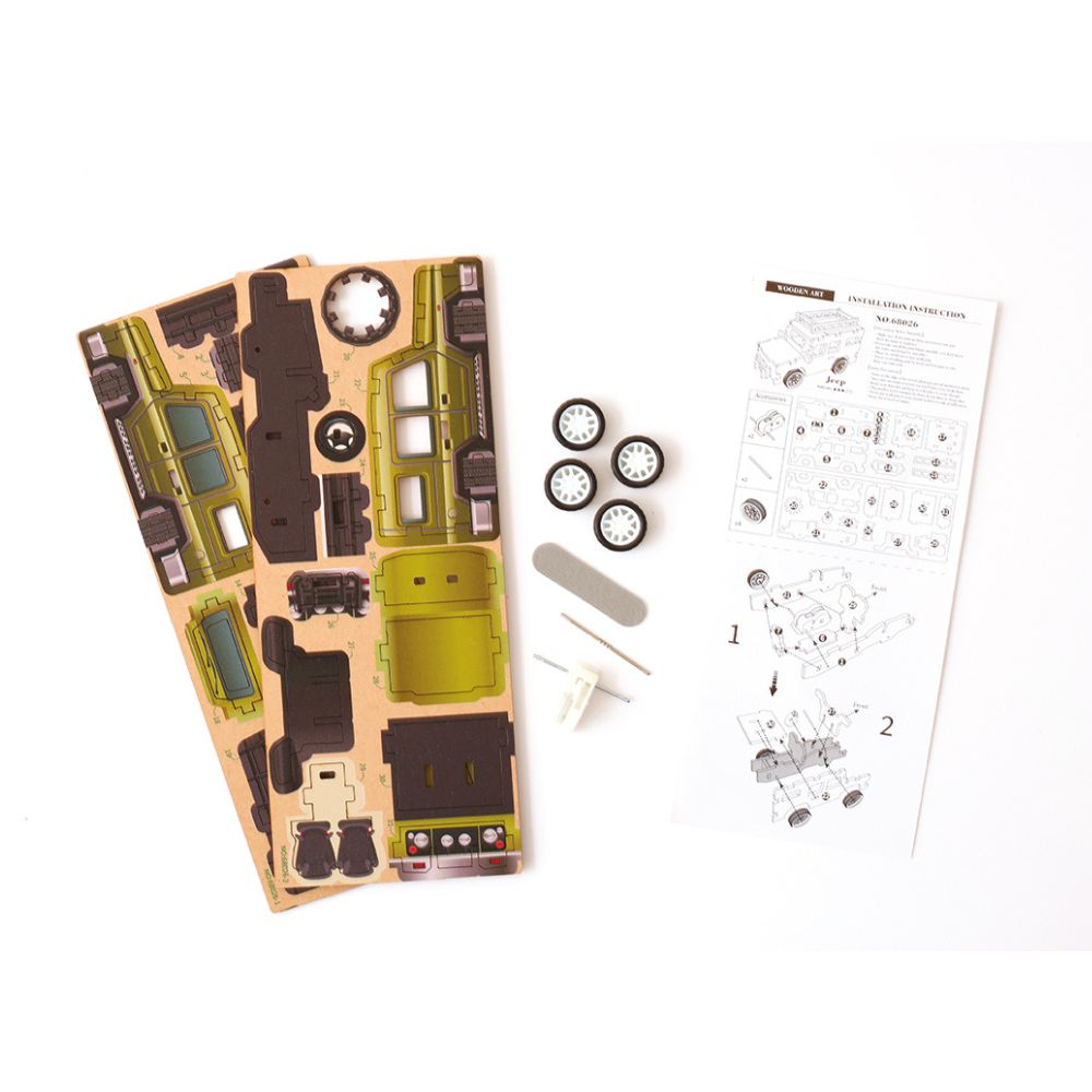 Graine Creative Wooden 3D Model - Jeep