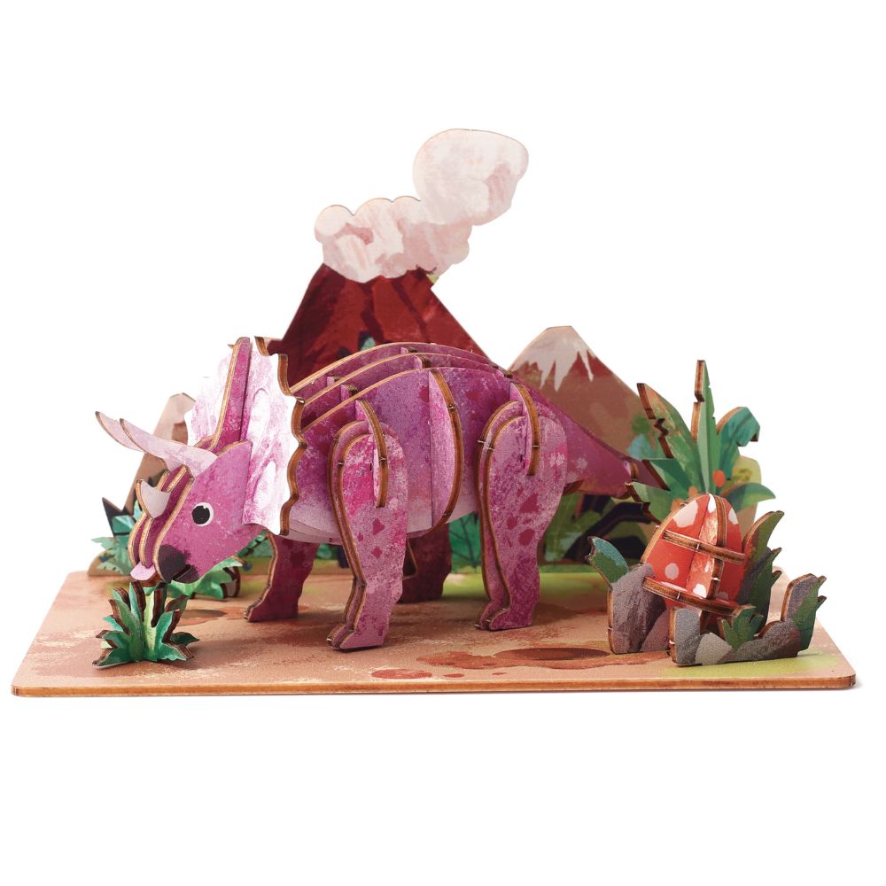 Graine Creative Wooden 3D Model - Triceratops