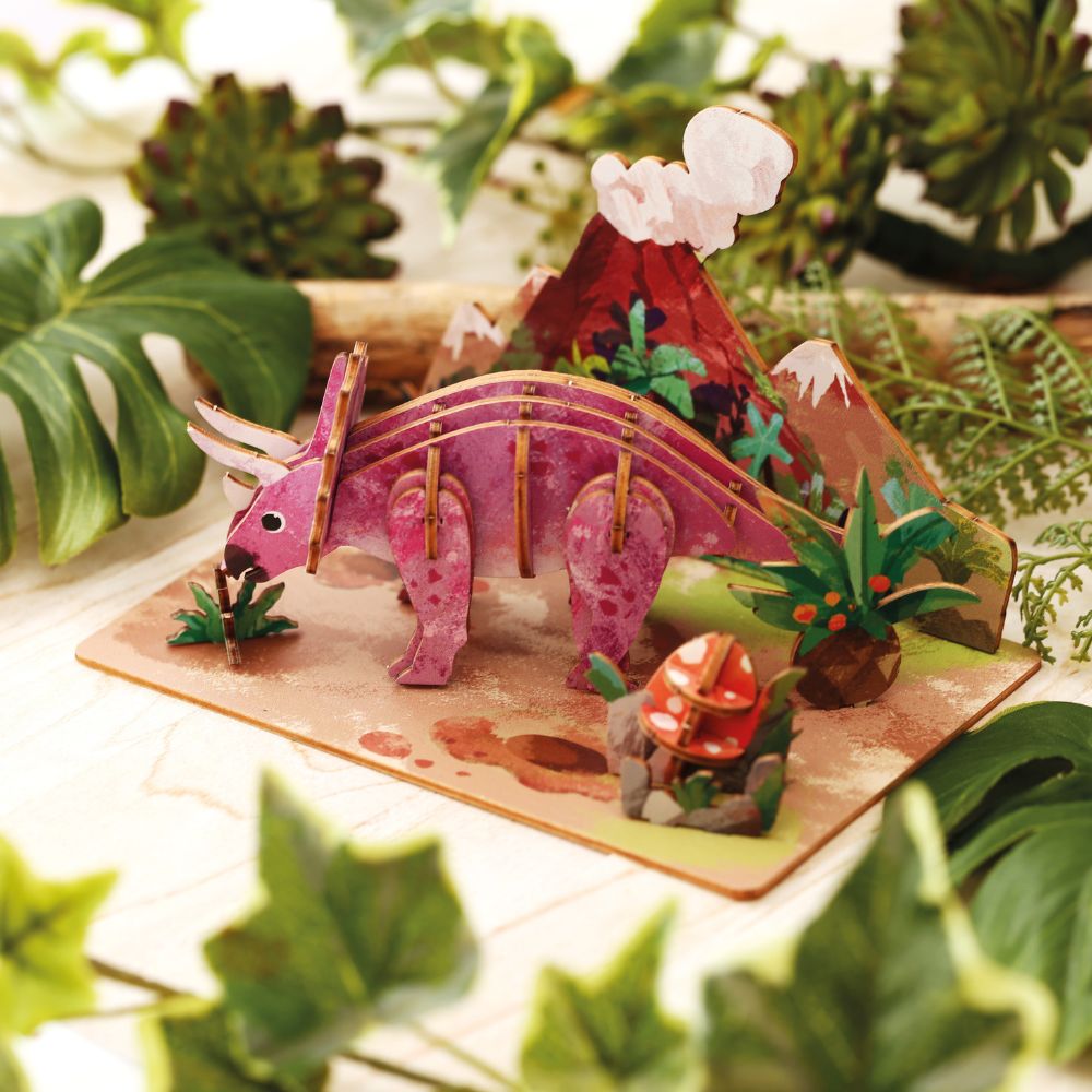 Graine Creative Wooden 3D Model - Triceratops