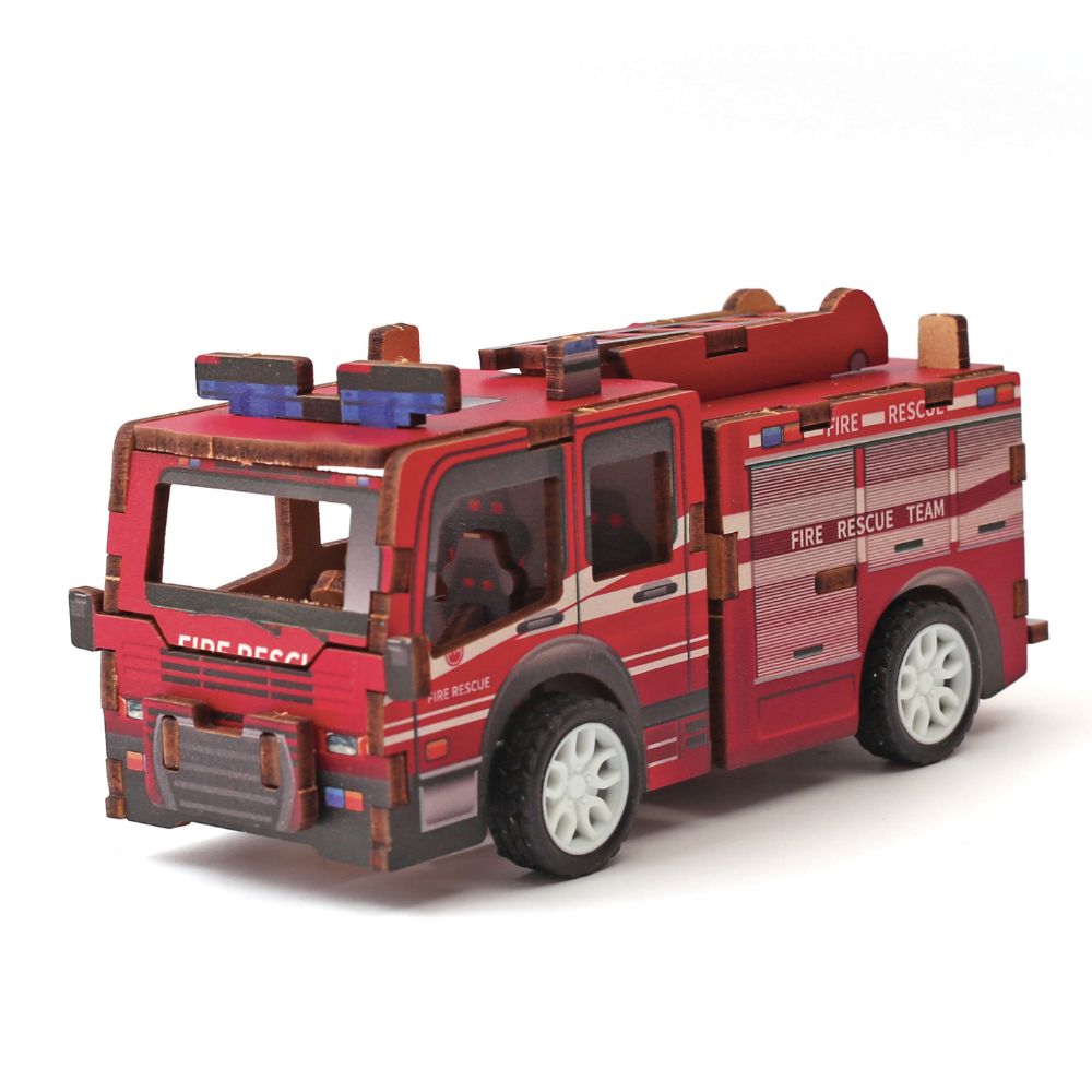 Graine Creative Wooden 3D Model - Fire Truck