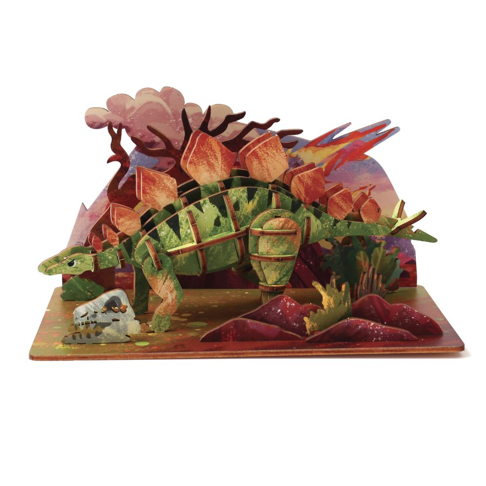 Graine Creative Wooden 3D Model Kit - Stegosaurus