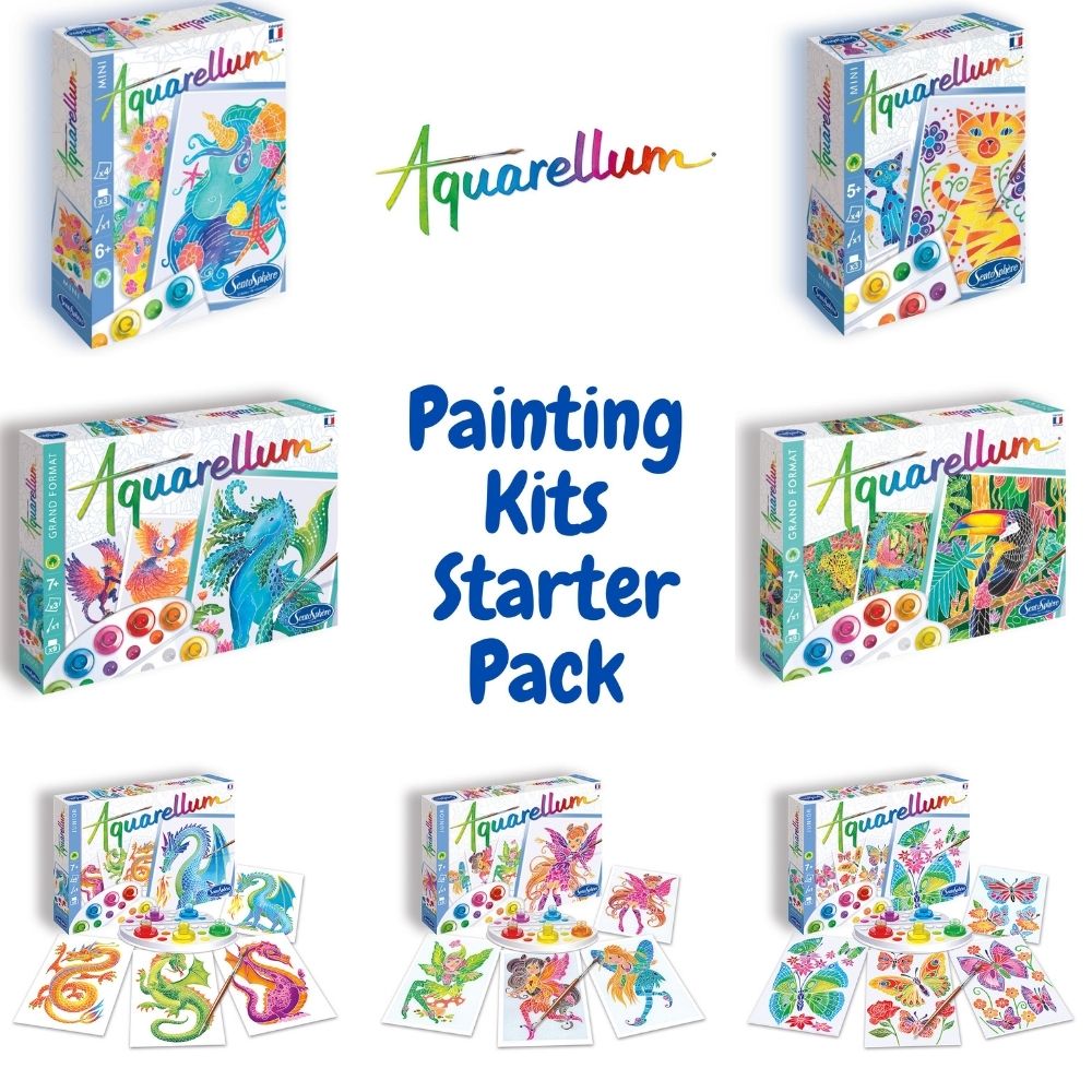 Aquarellum Painting Kits Starter Pack - Painting by Numbers