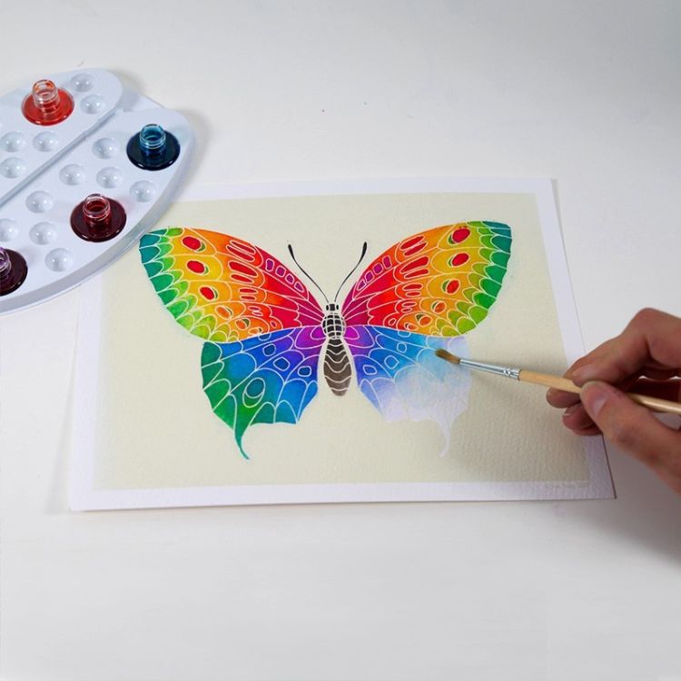 Aquarellum Junior Butterflies - Painting by Numbers Kit for Kids
