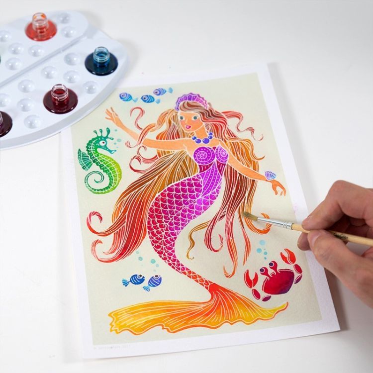 Aquarellum Junior Mermaids - Paint by Numbers Kit