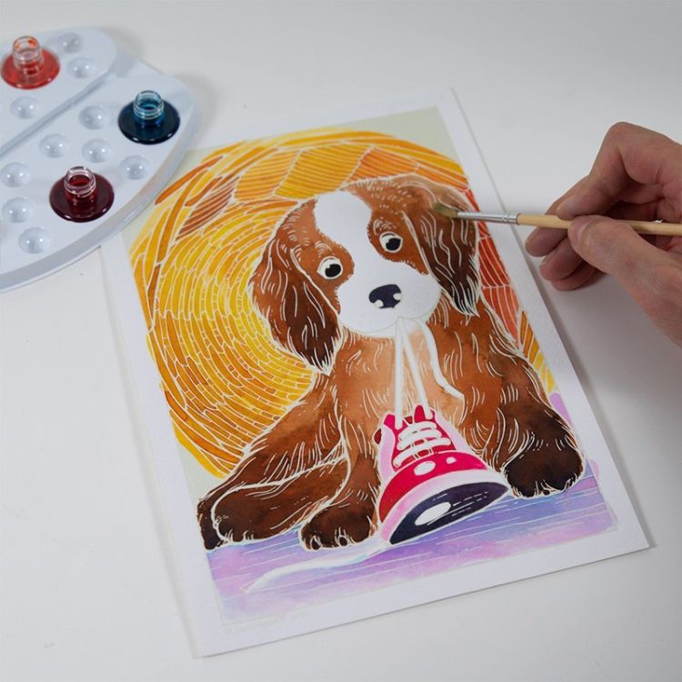Aquarellum Junior Puppies - Painting by Numbers Kit