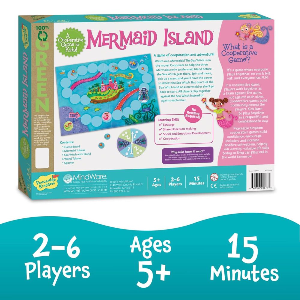 Peaceable Kingdom Cooperative Game - Mermaid Island