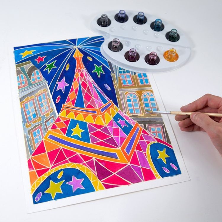 Aquarellum Paris by Night - Painting by Numbers Kit
