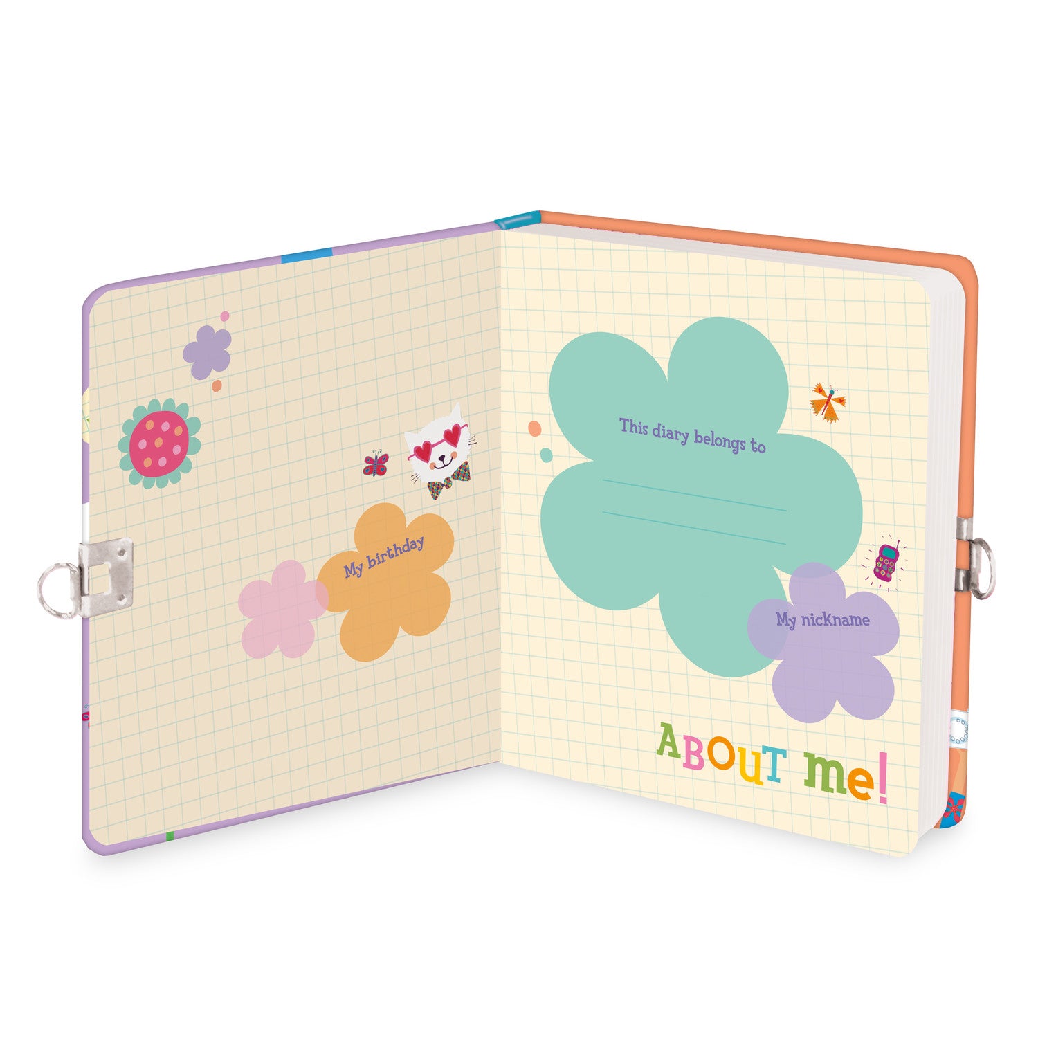 Peaceable Kingdom Lock & Key Diary - All About Me