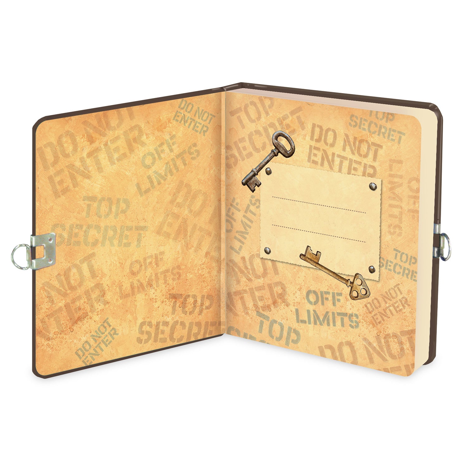 Peaceable Kingdom Lock & Key Diary - Keep Out