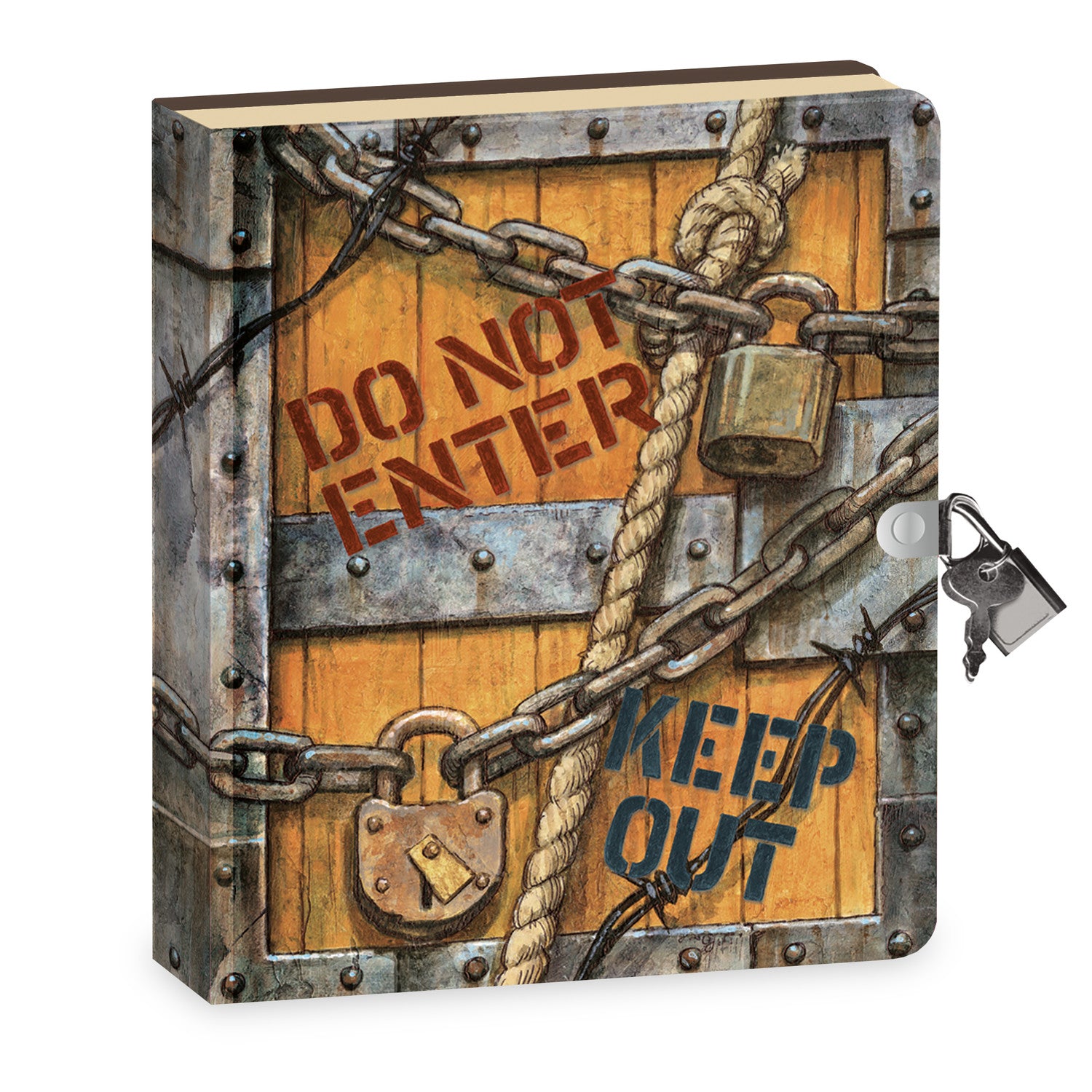 Peaceable Kingdom Lock & Key Diary - Keep Out