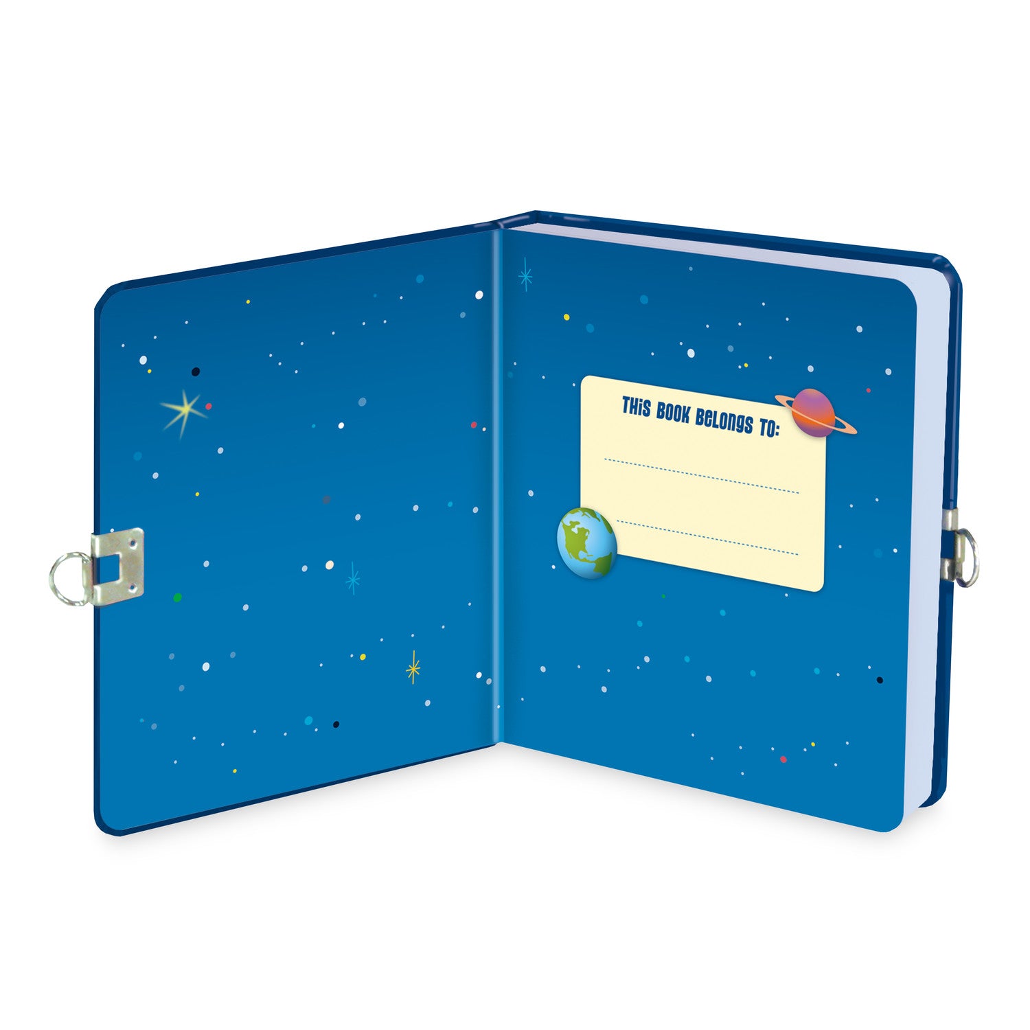 Peaceable Kingdom Lock & Key Diary - Deep Space