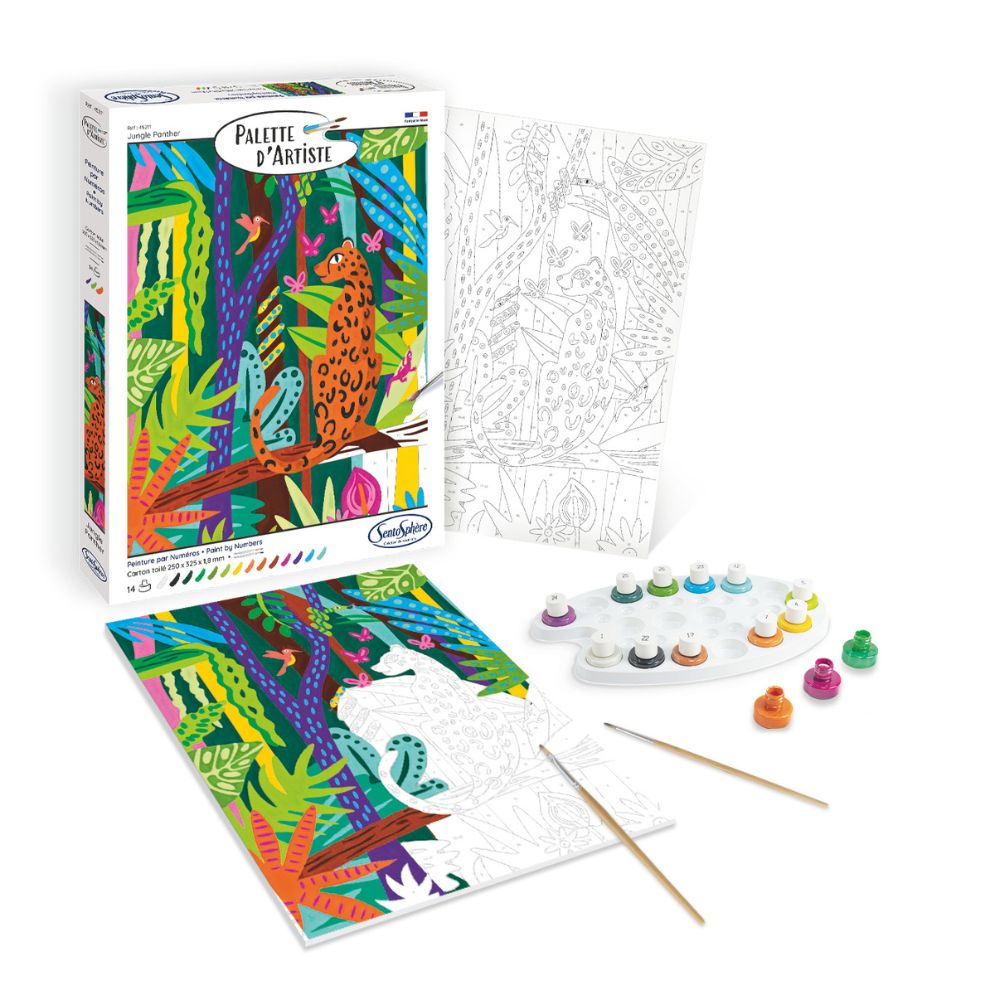 Sentosphere Painting By Numbers - Artist's Palette - Jungle Panther