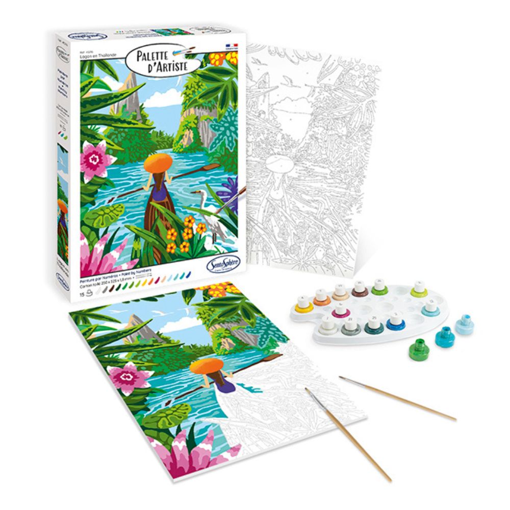 Sentosphere Painting By Numbers - Artist's Palette - Lagoon in Thailand