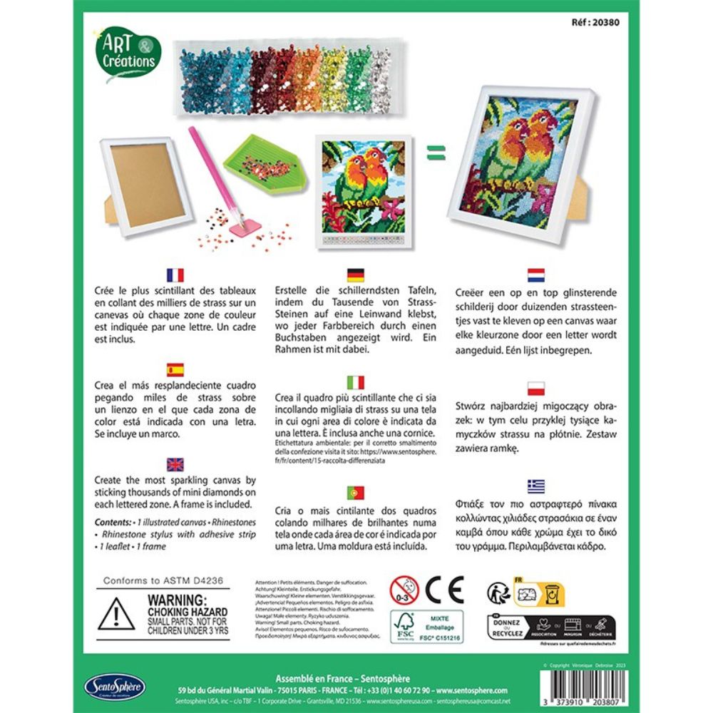 Sentosphère Diamond Art Craft Kit - Lovebirds