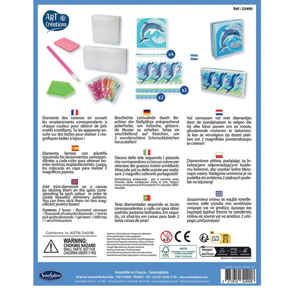 Sentosphere Diamond Box Craft Kit - Dolphins